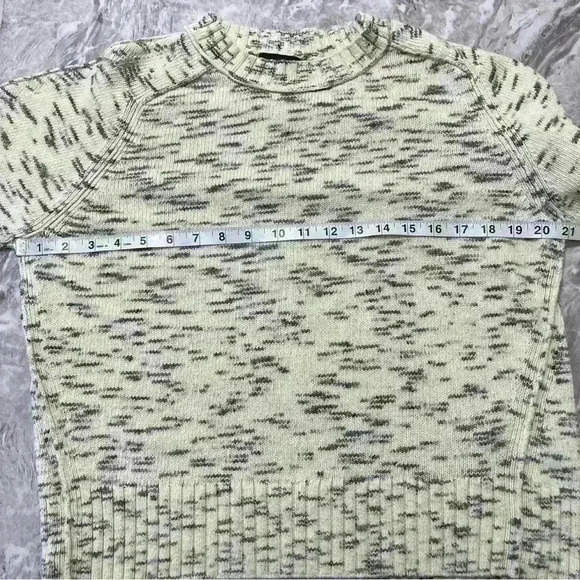 J.Crew Speckled Cotton Sweater Womens Size Large Pullover Cream Gray Style H4658 - Picture 5 of 9